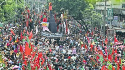 ‘হায় হোসেন, হায় হোসেন’ মাতমে রাজধানীতে তাজিয়া মিছিল শুরু