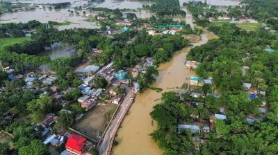 ভারী বৃষ্টি ও উজানের পানিতে প্লাবিত ৮ জেলা