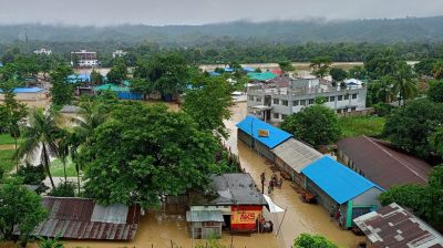 বন্যায় সাজেকে আটকা ২৫০ পর্যটক