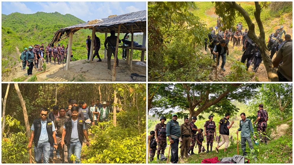মাদক ও অপহরণ রোধে গহীন পাহাড়ে যৌথ অভিযান : অস্ত্র ও মাদক উদ্ধার