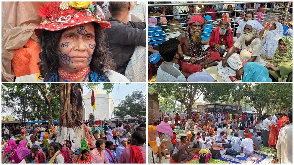 মহাস্থানগড়ে শাহ সুলতানের স্মরণে সাধু-সন্ন্যাসীর ভিড়