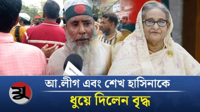 আ.লীগ এবং শেখ হাসিনাকে ধুয়ে দিলেন আন্দোলনে আসা বৃদ্ধ