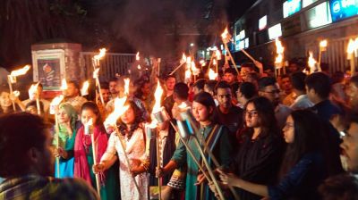 সাম্য হত্যার প্রতিবাদে ঢাবি ছাত্রদলের মশাল মিছিল, উপাচার্য-প্রক্টরের পদত্যাগ দাবি