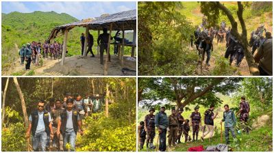 মাদক ও অপহরণ রোধে গহীন পাহাড়ে যৌথ অভিযান : অস্ত্র ও মাদক উদ্ধার
