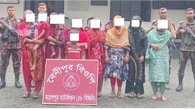 মহেশপুর সীমান্তে নারী-শিশুসহ ১০ জনকে পুশইন করল বিএসএফ