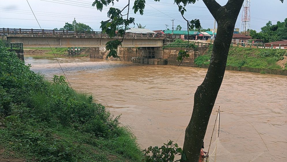 ভারতের ভারী বর্ষণে শেরপুরে চেল্লাখালী নদীর পানি বিপদসীমার ওপরে
