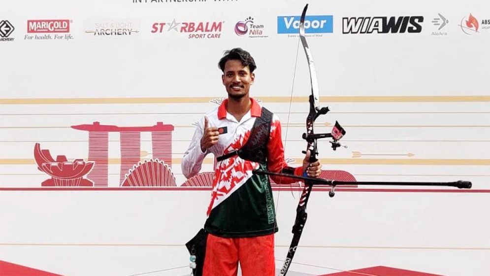এশিয়ান আরচারিতে স্বর্ণ জিতলেন বাংলাদেশের আলিফ