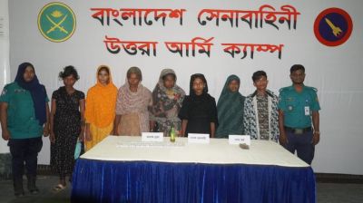 বিমানবন্দর রেলওয়ে স্টেশন থেকে ৭ মাদক কারবারি গ্রেফতার