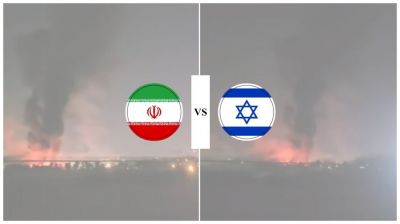 তেহরানের বিমানবন্দরে জ্বলছে আগুন