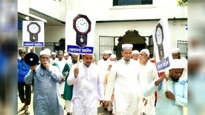 কাশীপুর হাটখোলায় ৪ আসনের এমপি প্রার্থী ইলিয়াস আহমদের গণসংযোগ