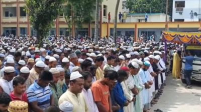 তাড়াশে মান্নান তালুকদারের নামাজে জানাজা