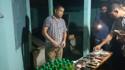 পঞ্চগড় পুলিশ স্মৃতি স্কুলে সেনাবাহিনীর অভিযানে মিলল মদ