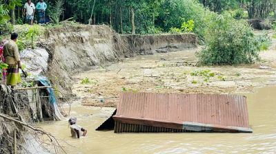 পদ্মা সেতুর জাজিরা প্রান্তে ফের ভয়াবহ ভাঙন