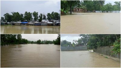 টানা বৃষ্টিতে উখিয়া ও টেকনাফের ৭০ গ্রামের মানুষ পানিবন্দি