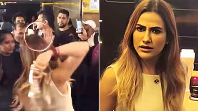 সিনেমার প্রিমিয়ারে প্রযোজককে স্যান্ডেল দিয়ে মারলেন অভিনেত্রী