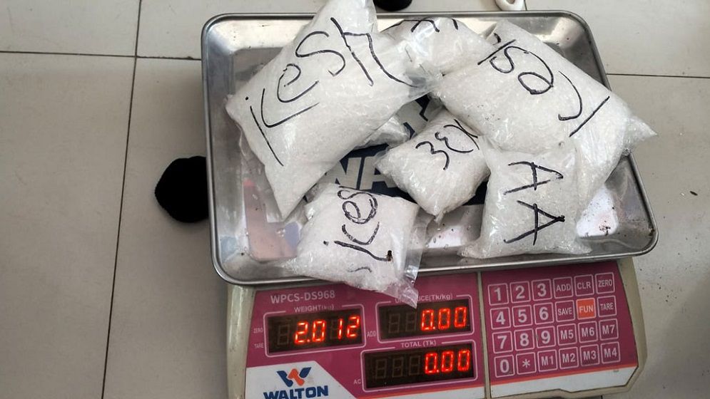 খুলনায় থেকে দুই কোটি টাকার ‘আইস’ মাদক উদ্ধার