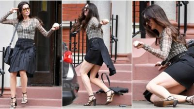 অভিনেত্রীর জুতার হিল ভেঙে ----