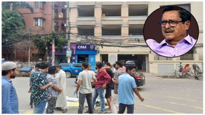 গ্রেপ্তারের দাবিতে ফজলুর রহমানের বাসার সামনে বিক্ষোভ