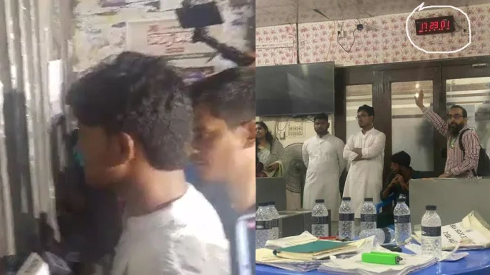 ভোট গণনা কেন্দ্রের ভেতরে সাদিক, বাইরে আবিদ