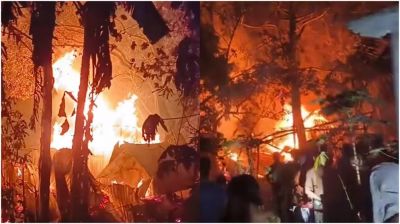 কিশোরগঞ্জে তিন পরিবারের বসতঘর আগুনে পুড়ে ছাই, প্রাণ গেল ৮ ছাগলের