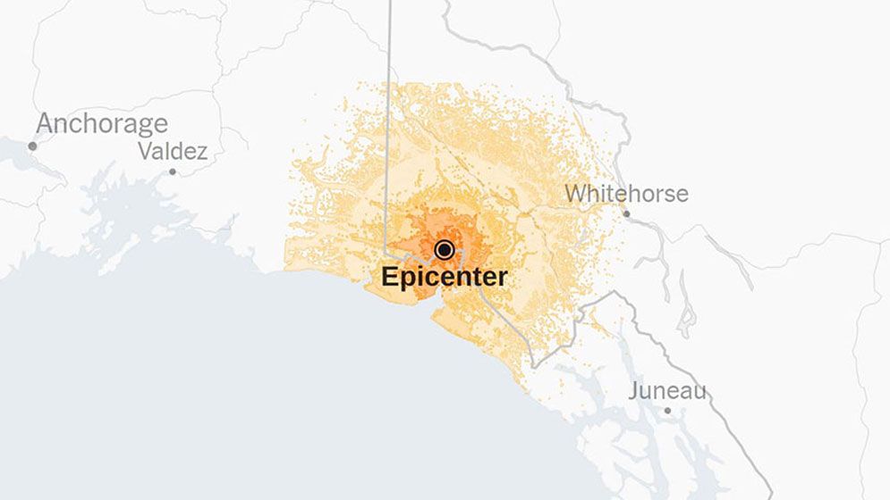 যুক্তরাষ্ট্র-কানাডা সীমান্তে ৭ মাত্রার শক্তিশালী ভূমিকম্প