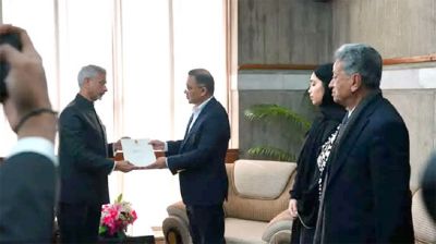 ভারতের শোকবার্তা তারেক রহমানের কাছে হস্তান্তর করলেন জয়শঙ্কর