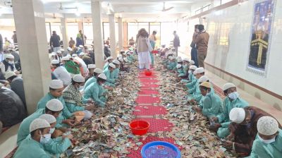 পাগলা মসজিদের দানবাক্সে মিলল ৩৫ বস্তা টাকা, চলছে গণনা