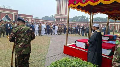 সুদানে নিহত সেনাবাহিনীর ৬ সদস্যের জানাজা সম্পন্ন