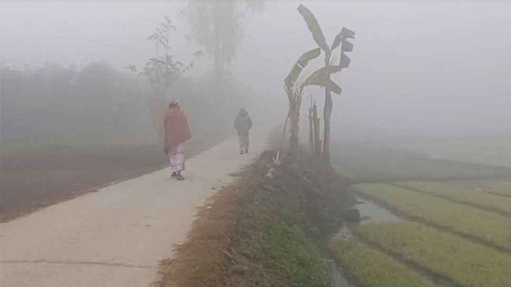 তেঁতুলিয়ায় ঘন কুয়াশা আর তীব্র শীতে বিপর্যস্ত জনজীবন