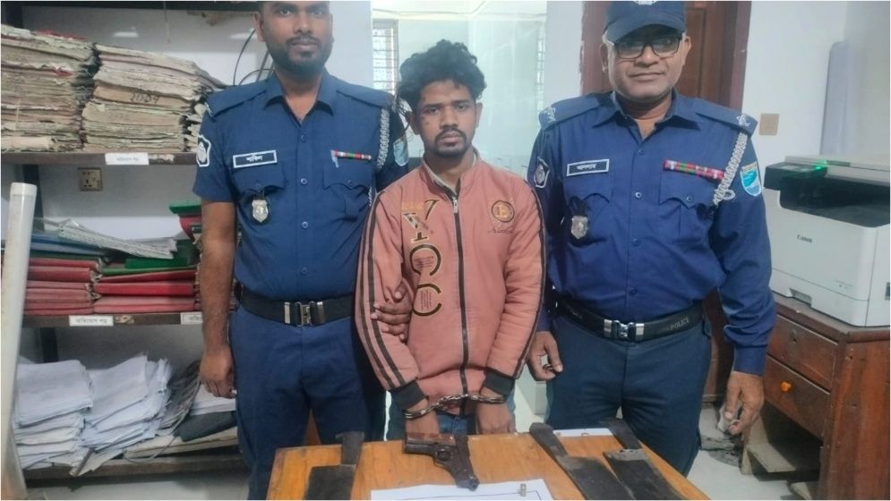 সোনারগাঁয়ে গুলিবর্ষণকারী যুবক অস্ত্রসহ গ্রেপ্তার