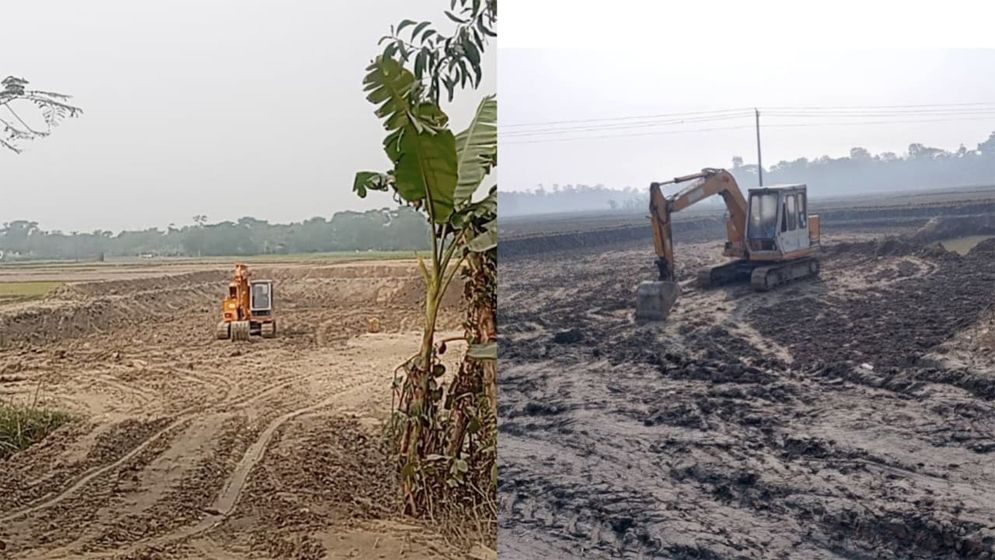 বরুড়ায় ফসলি জমিতে মাটি কাঁটার হিড়িক, নীরব ভূমিকায় প্রশাসন