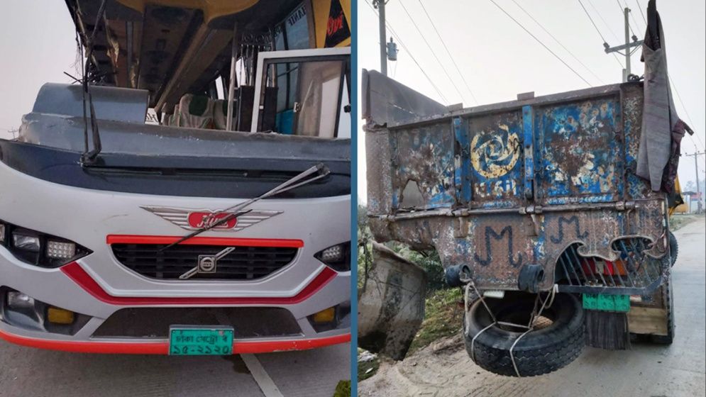 রংপুরে বাস-ট্রাকের সংঘর্ষে নিহত ৩