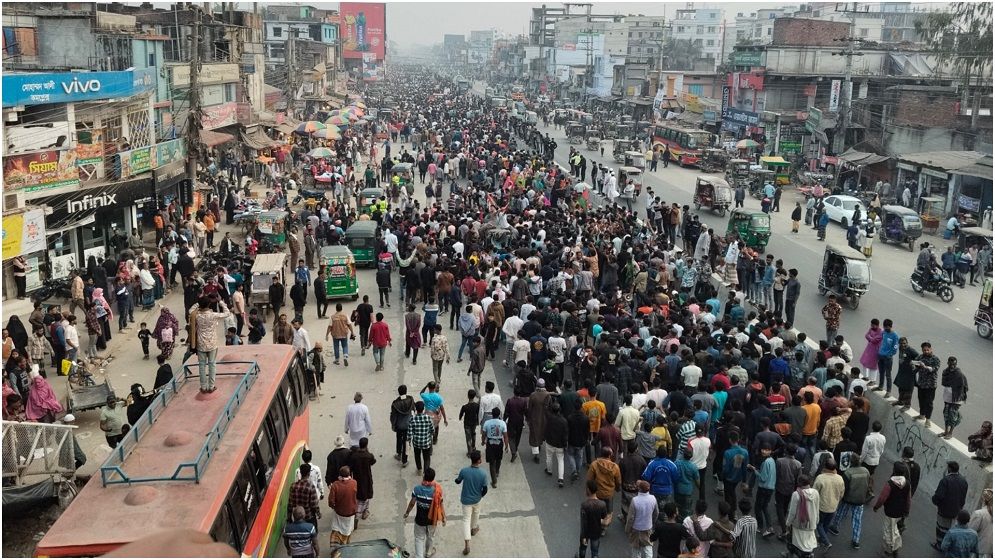শেষ মুহূর্তের প্রচারণায় শেরপুরে বিএনপির বিশাল মিছিল, নেতৃত্বে গোলাম মোঃ সিরাজ