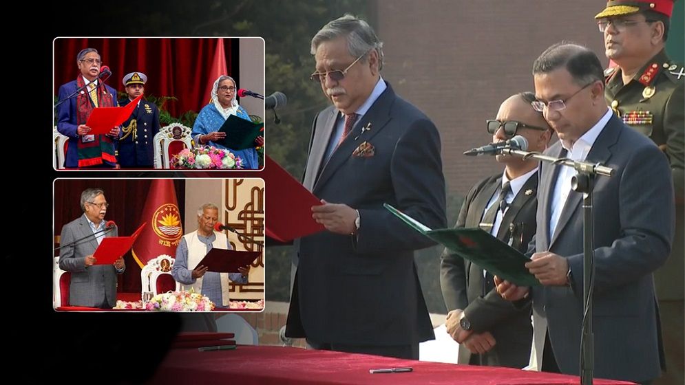 তিন বছরে তিনটি ভিন্ন সরকারকে শপথ পড়ালেন রাষ্ট্রপতি সাহাবুদ্দিন