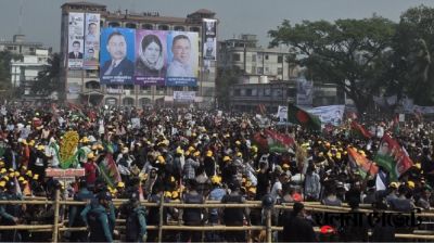 যশোরে তারেক রহমানের জনসভা ঘিরে জনসমুদ্র