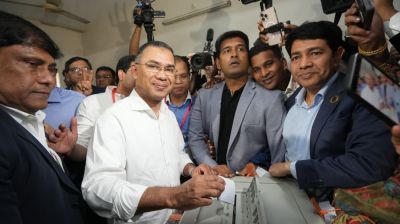 ভোট দিলেন তারেক রহমান