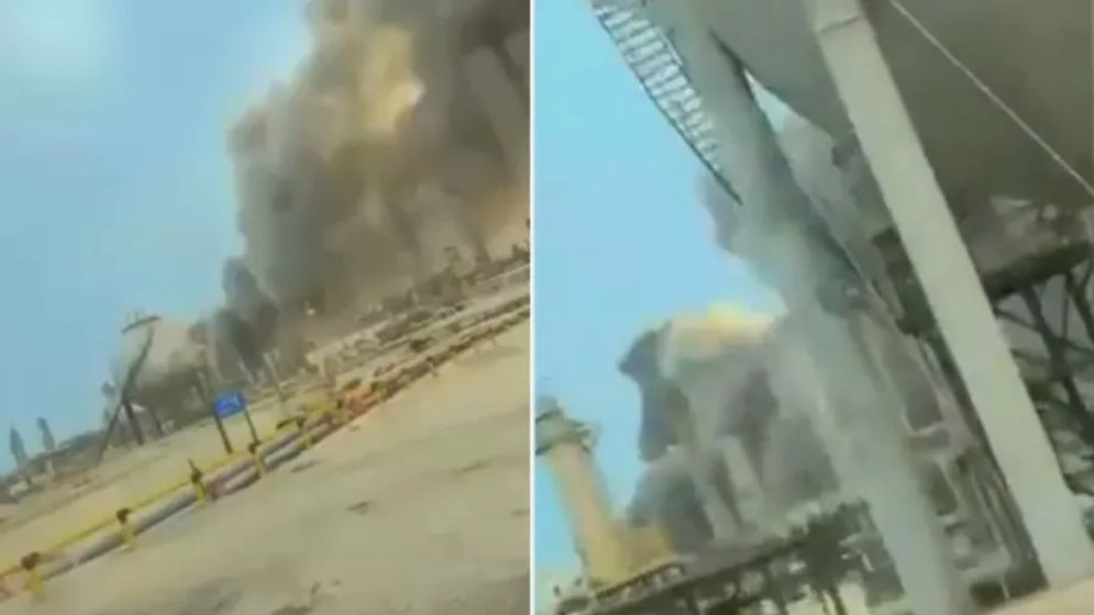 সৌদির রাষ্ট্রায়ত্ত তেল শোধনাগারে ভয়াবহ হামলা