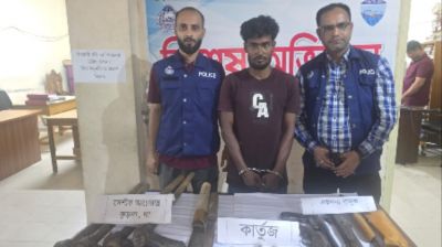 হাটহাজারীতে দেশীয় অস্ত্র ও গোলাবারুদ উদ্ধার, আটক ১