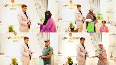 দায়গ্রস্ত ৪ কন্যার বিয়েতে মানবিক ডিসি জাহিদের উপহার