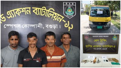 বগুড়ায় গরু চুরি চক্রের সর্দারসহ ৫ জন গ্রেপ্তার, ট্রাক উদ্ধার