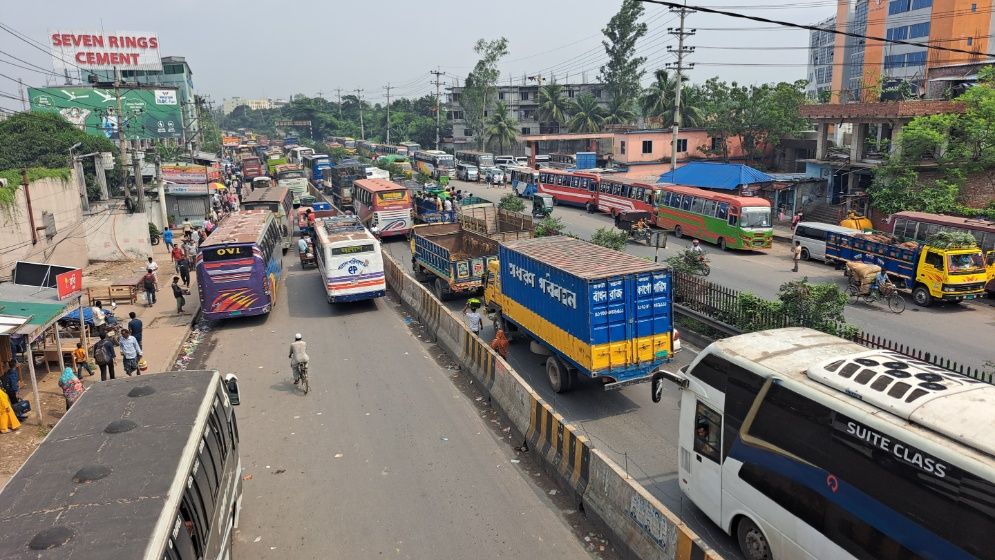গাজীপুরে ১৫ কিলোমিটার যানজট