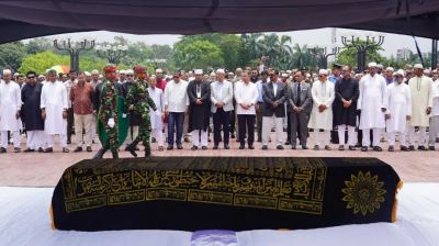 সাবেক প্রতিমন্ত্রী মিজানুর রহমানের জানাজায় অংশ নিলেন প্রধানমন্ত্রী
