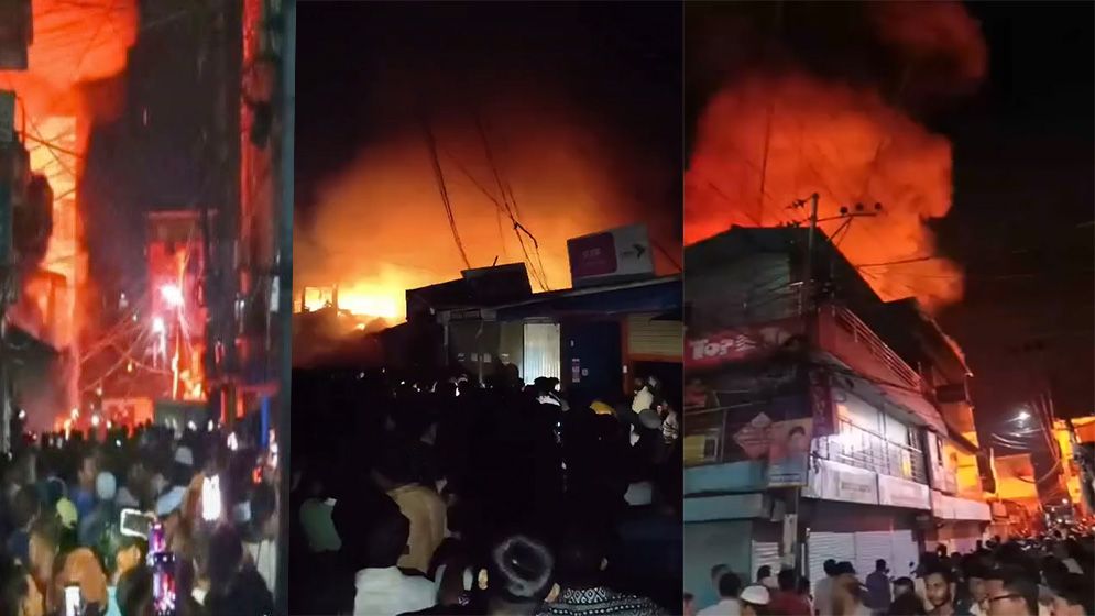 নেত্রকোণায় ভয়াবহ অগ্নিকাণ্ড নিয়ন্ত্রণে ফায়ার সার্ভিসের ৫ ইউনিট