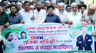 মনোহরগঞ্জের হাসনাবাদে বিএনপির ৪৮তম প্রতিষ্ঠাবার্ষিকী উদযাপন 
