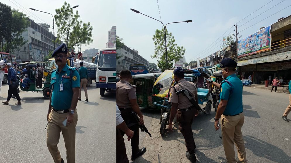 অবৈধ অটোরিকশার বিরুদ্ধে কঠোর অ্যাকশনে এসি মঞ্জুরুল আলম