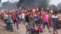 সাজেকবাসীর দাবির সমর্থনে বাঘাইছড়িতে মশাল মিছিল